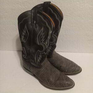 Tony Lama Men's Cowboy Boots 6250 Grey/Black Size 8.5 D Made in USA
